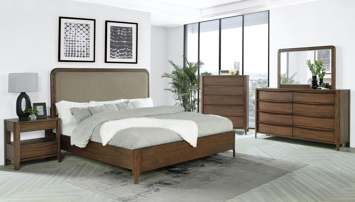 Maderia Walnut 8-Drawer Dresser and Mirror from Coaster - Luna Furniture
