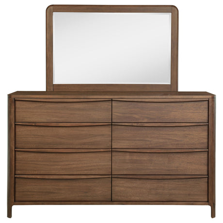 Maderia Walnut 8-Drawer Dresser and Mirror from Coaster - Luna Furniture