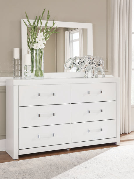 Maeling White Dresser and Mirror from Ashley - Luna Furniture