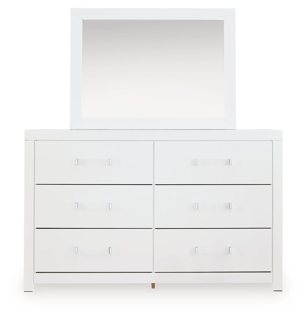 Maeling White Dresser and Mirror from Ashley Furniture - Luna Furniture