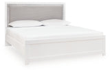 Maeling White King Upholstered Panel Bed from Ashley - Luna Furniture
