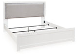 Maeling White King Upholstered Panel Bed from Ashley - Luna Furniture