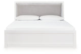Maeling White King Upholstered Panel Bed from Ashley - Luna Furniture