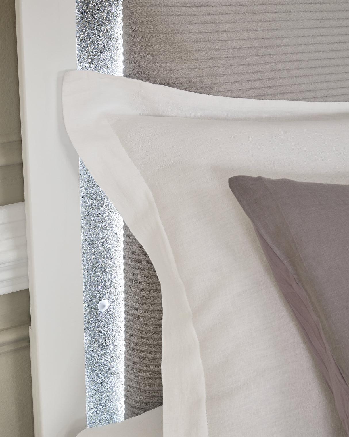 Maeling White King Upholstered Panel Bed from Ashley - Luna Furniture