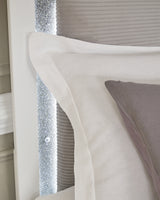 Maeling White King Upholstered Panel Bed from Ashley - Luna Furniture