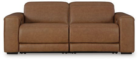 Magic Man Caramel 2-Piece Power Reclining Loveseat from Ashley - Luna Furniture