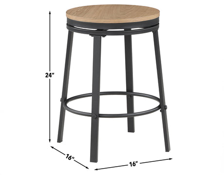 Magnolia 24″ Backless Counter Stool, Swivel, Set of 2 from Steve Silver - Luna Furniture
