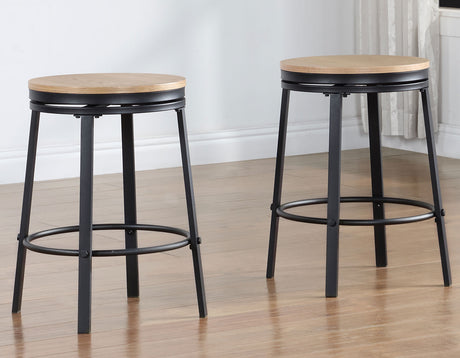 Magnolia Black/Light Sand Round Counter Height Dining Set from Steve Silver - Luna Furniture