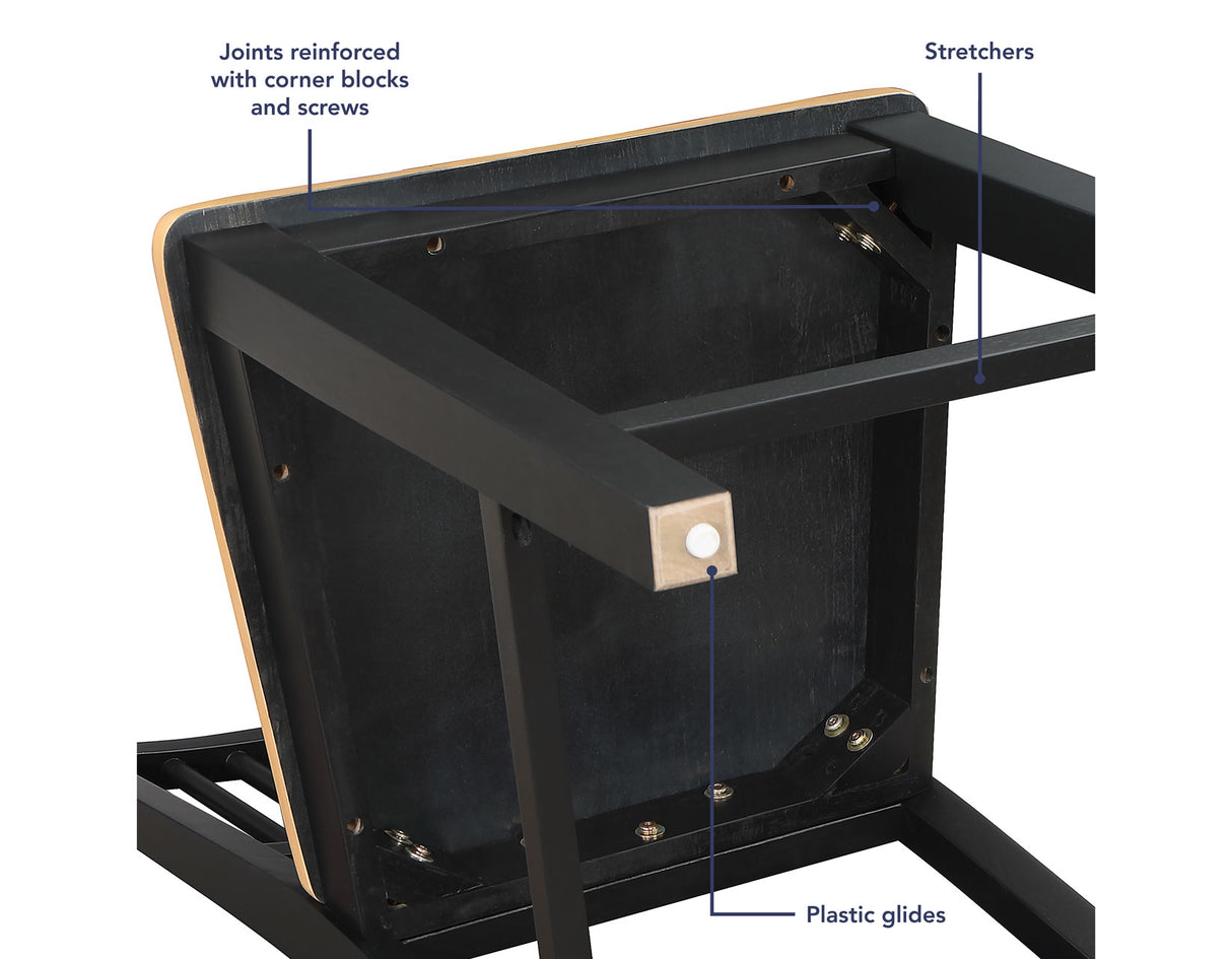 Magnolia Black/Natural Counter Height Dining Set from Steve Silver - Luna Furniture