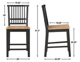 Magnolia Black/Natural Counter Height Dining Set from Steve Silver - Luna Furniture