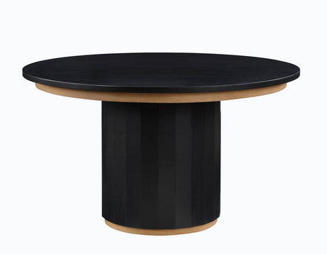 Magnolia 52-inch Round 5-Piece Dining Set, Black from Steve Silver - Luna Furniture