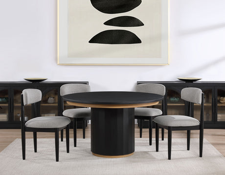Magnolia Black/Gray Round Dining Room Set from Steve Silver - Luna Furniture
