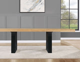 Magnolia Oak/Black Extendable Dining Table from Steve Silver - Luna Furniture