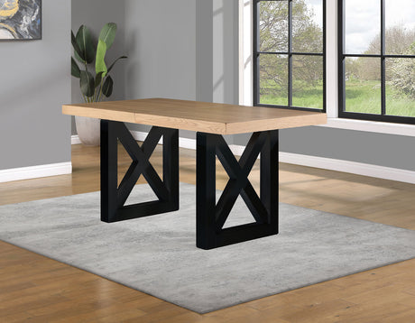 Magnolia 80-96-inch Counter Table w/18-inch Leaf, Black Base from Steve Silver - Luna Furniture