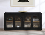 Magnolia Black 5-Piece Round Dining Set with Wooden Seat Chair from Steve Silver - Luna Furniture