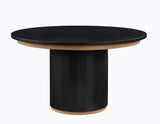 Magnolia Black 5-Piece Round Dining Set with Wooden Seat Chair from Steve Silver - Luna Furniture