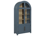 Magnolia Dusty Blue Curio with Weathered Sand Interior from Steve Silver - Luna Furniture