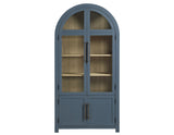 Magnolia Dusty Blue Curio with Weathered Sand Interior from Steve Silver - Luna Furniture