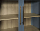 Magnolia Dusty Blue Curio with Weathered Sand Interior from Steve Silver - Luna Furniture