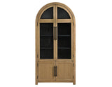 Magnolia Weathered Sand Curio with Black Interior from Steve Silver - Luna Furniture