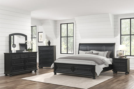 Magnolia Black 5-Piece Queen Bedroom Set (B/D/M/N/C) from Happy Homes - Luna Furniture