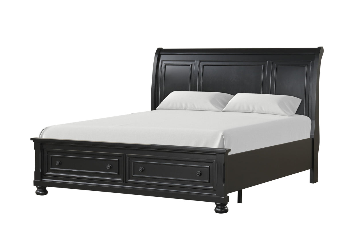 Magnolia Black 5-Piece Queen Bedroom Set (B/D/M/N/C) from Happy Homes - Luna Furniture