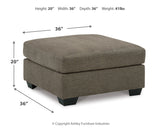 Mahoney Chocolate 2-Piece Sectional with Ottoman from Ashley - Luna Furniture