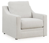 Maitelynn Chair and Ottoman in Chalk from Ashley - Luna Furniture