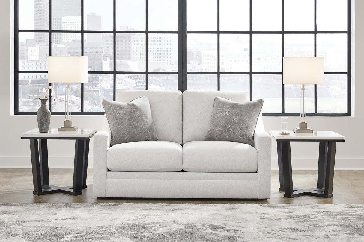 Maitelynn Sofa, Loveseat, Chair and Ottoman in Chalk from Ashley - Luna Furniture
