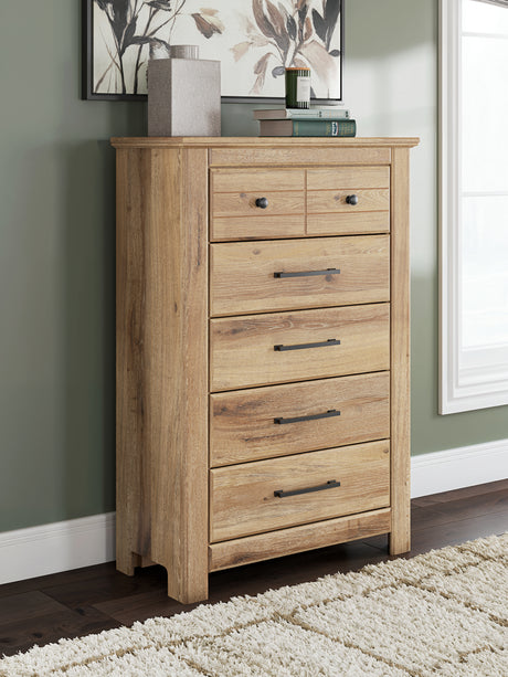 Makidern Tan Chest of Drawers from Ashley - Luna Furniture
