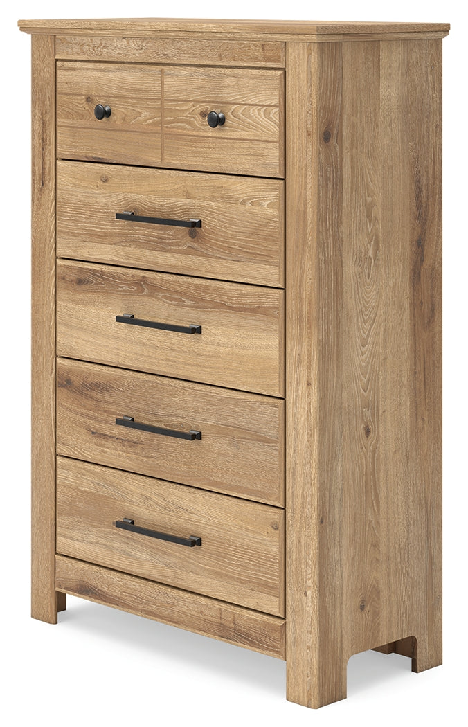 Makidern Tan Chest of Drawers from Ashley - Luna Furniture