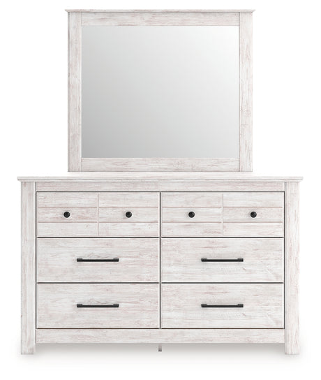 Makidern Whitewash Dresser and Mirror from Ashley - Luna Furniture