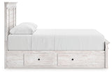 Makidern Whitewash Queen Panel Storage Bed from Ashley - Luna Furniture