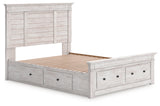 Makidern Whitewash Queen Panel Storage Bed from Ashley - Luna Furniture