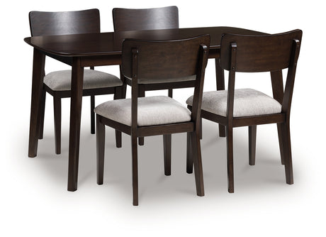 Mallenette Merlot Rectangular Dining Table and 4 Chairs (Set of 5) from Ashley - Luna Furniture