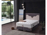 Manolya King Storage Bed With Headboard in Grey from Furnia - Luna Furniture