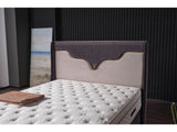 Manolya Twin Storage Bed With Headboard in Grey from Furnia - Luna Furniture
