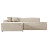 Mar Cream Velvet RAF Sectional from Midinmod - Luna Furniture