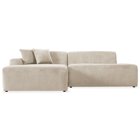 Mar Cream Velvet RAF Sectional from Midinmod - Luna Furniture