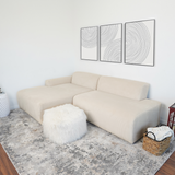 Mar Cream Velvet RAF Sectional from Midinmod - Luna Furniture