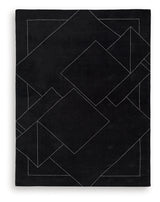 Marav Black/White Large Rug from Ashley Furniture - Luna Furniture