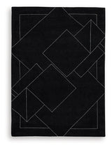 Marav Black/White Medium Rug from Ashley Furniture - Luna Furniture