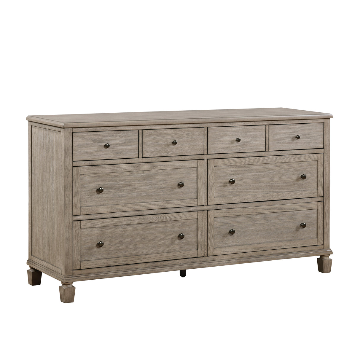 Marceline Gray Oak 5-Piece Bedroom Set (Queen Bed, Nightstand, Dresser, Mirror, Chest) from Homelegance - Luna Furniture