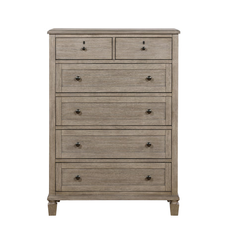 Marceline Gray Oak 5-Piece Bedroom Set (Queen Bed, Nightstand, Dresser, Mirror, Chest) from Homelegance - Luna Furniture