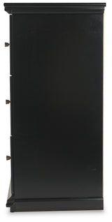 Maribel Full Panel Bed with Dresser and Nightstand in Black from Ashley - Luna Furniture