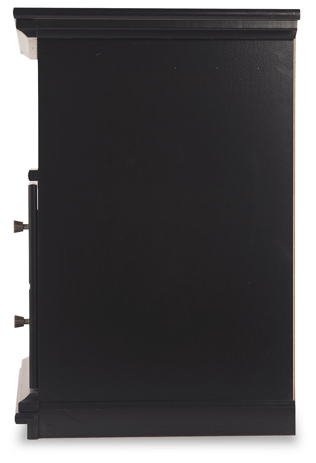 Maribel Queen Panel Bed with Mirrored Dresser, Chest and 2 Nightstands in Black from Ashley - Luna Furniture