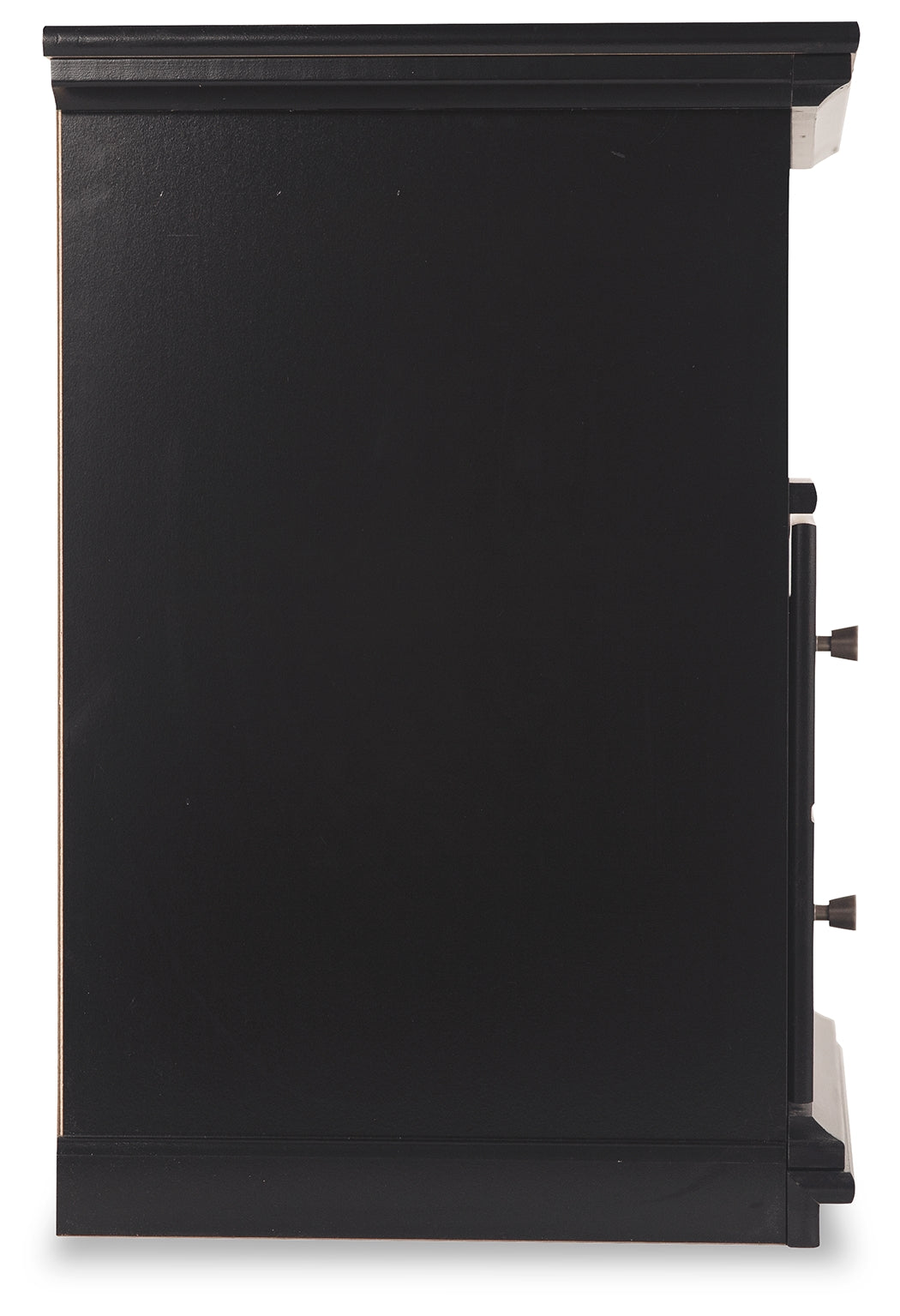 Maribel Queen Panel Bed with Mirrored Dresser, Chest and Nightstand in Black from Ashley - Luna Furniture