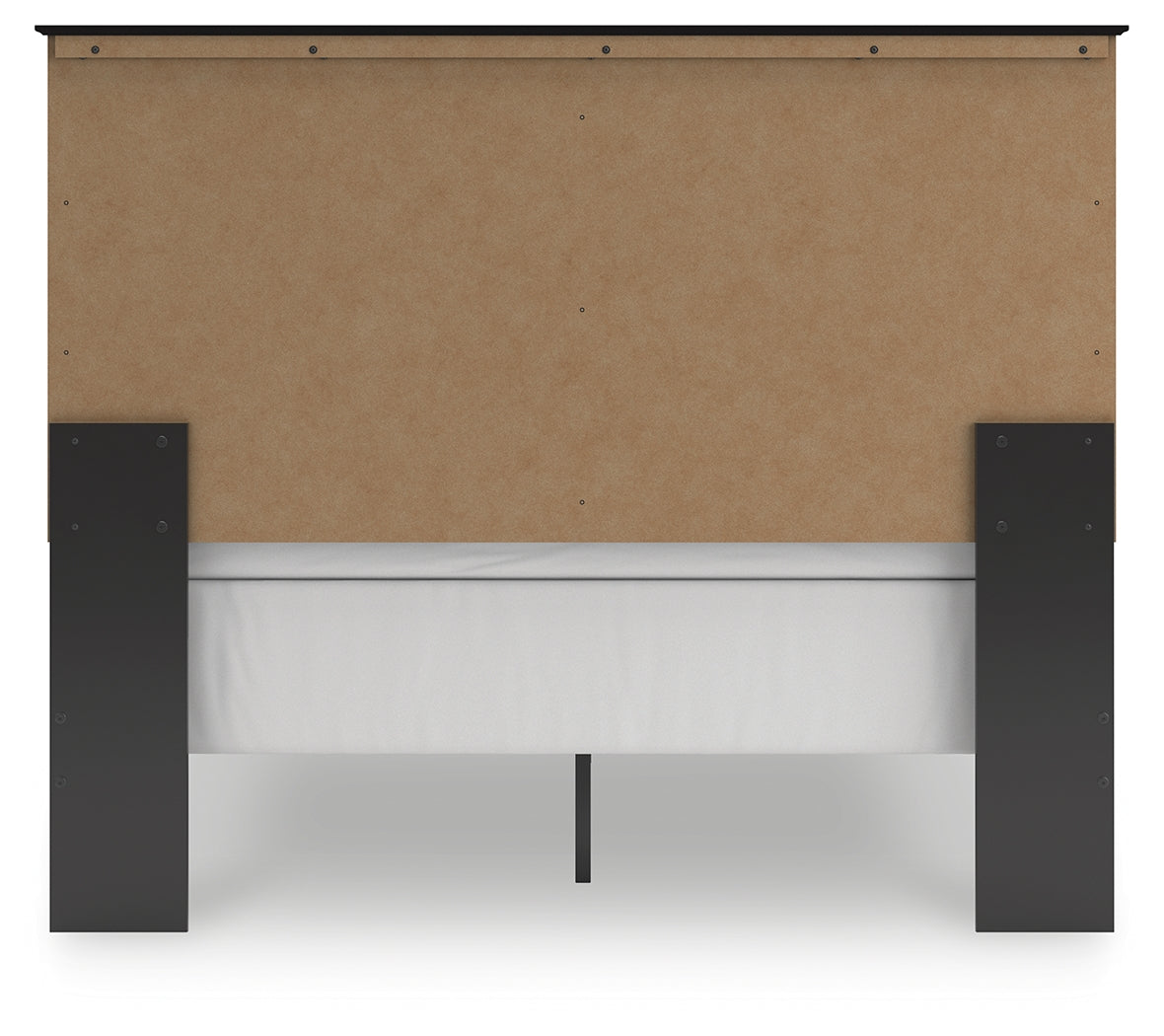 Maribel Queen Panel Bed with Mirrored Dresser in Black from Ashley - Luna Furniture