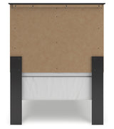 Maribel Twin Panel Bed with Dresser and Nightstand in Black from Ashley - Luna Furniture