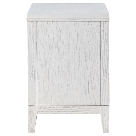Marielle Distressed White 2-Drawer Nightstand from Coaster - Luna Furniture
